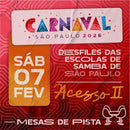 Carnaval de São Paulo 2026 - Mesas e Cadeiras - Acesso II